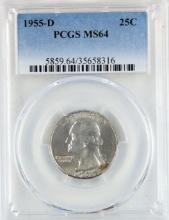 PCGS 1955-D MS64 Silver Washington Quarter