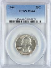 PCGS 1964 MS64 Silver Washington Quarter