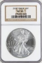 NGC 2002 MS69 American Silver Eagle Dollar