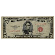 1953 $5 Note - Red Seal