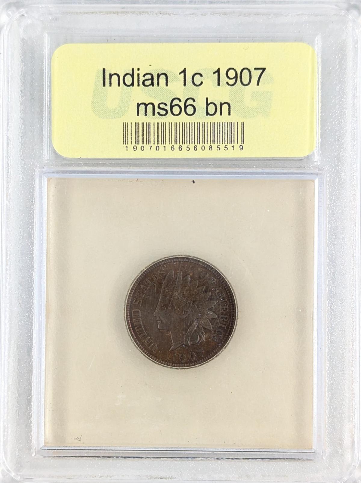USCG 1907 MS66 Indian Head Cent