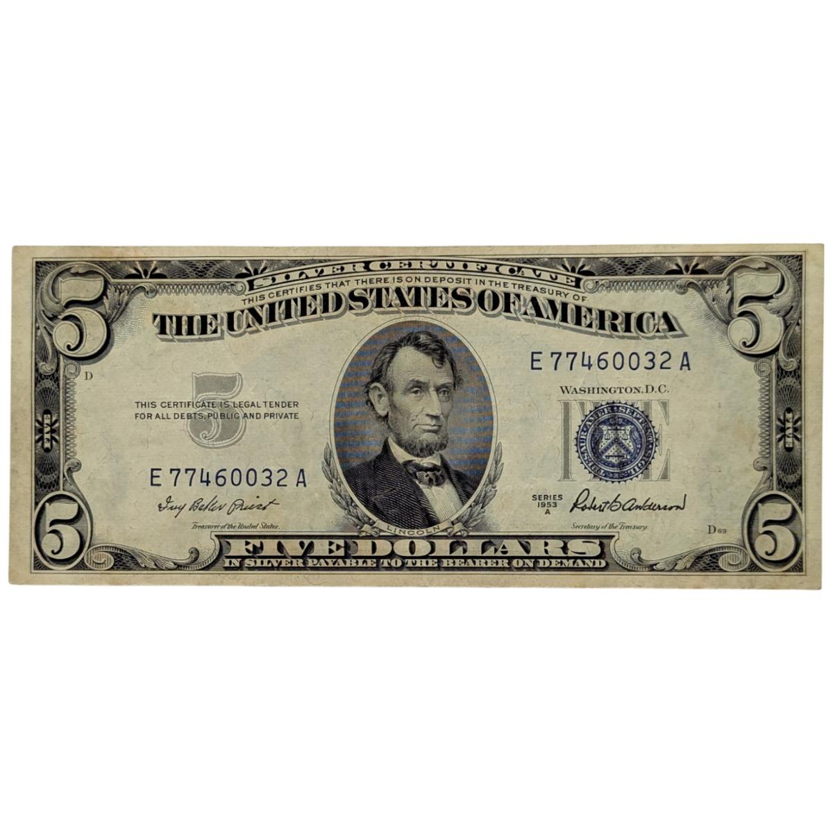 1953-A $5 Note - Silver Certificate