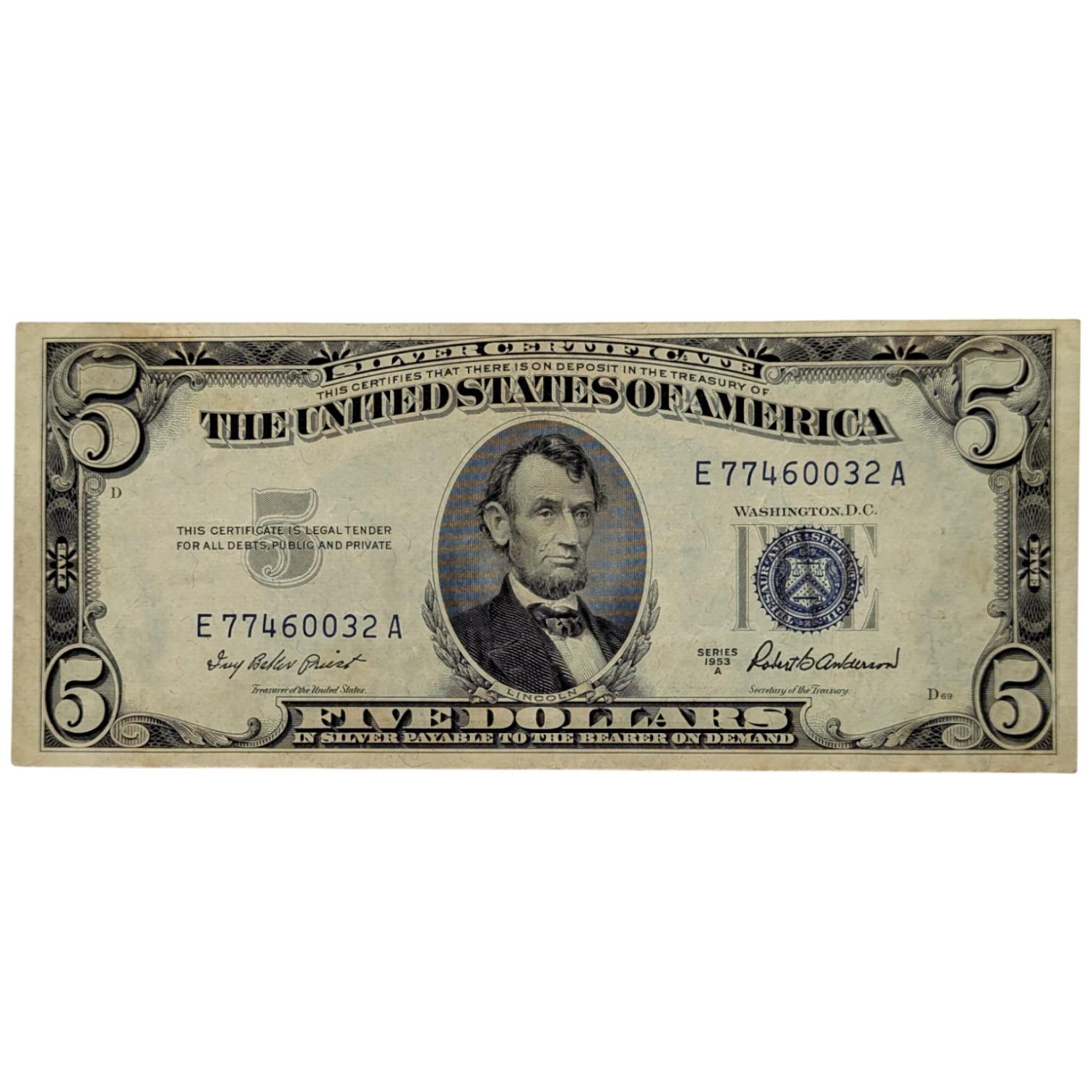 1953-A $5 Note - Silver Certificate