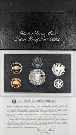 1993 Silver US Mint Proof Set w/ COA