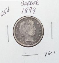 1899 Silver Barber Quarter