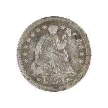 1854 Silver Seated Liberty Half Dime w/ Arrows