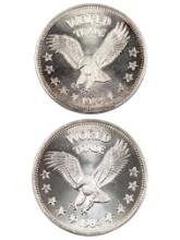 Lot of 2 - 1 Ounce (each) Fine .999 Silver Rounds - World Trade