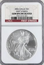 NGC 2006 American Silver Eagle Dollar - GEM Uncirculated - First Strike