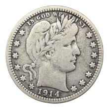 FEATURE 1914 Silver Barber Quarter