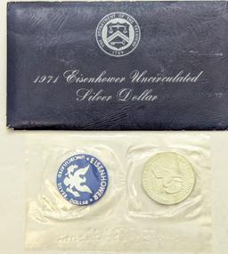 1971 Eisenhower " Ike" Uncirculated Silver Dollar