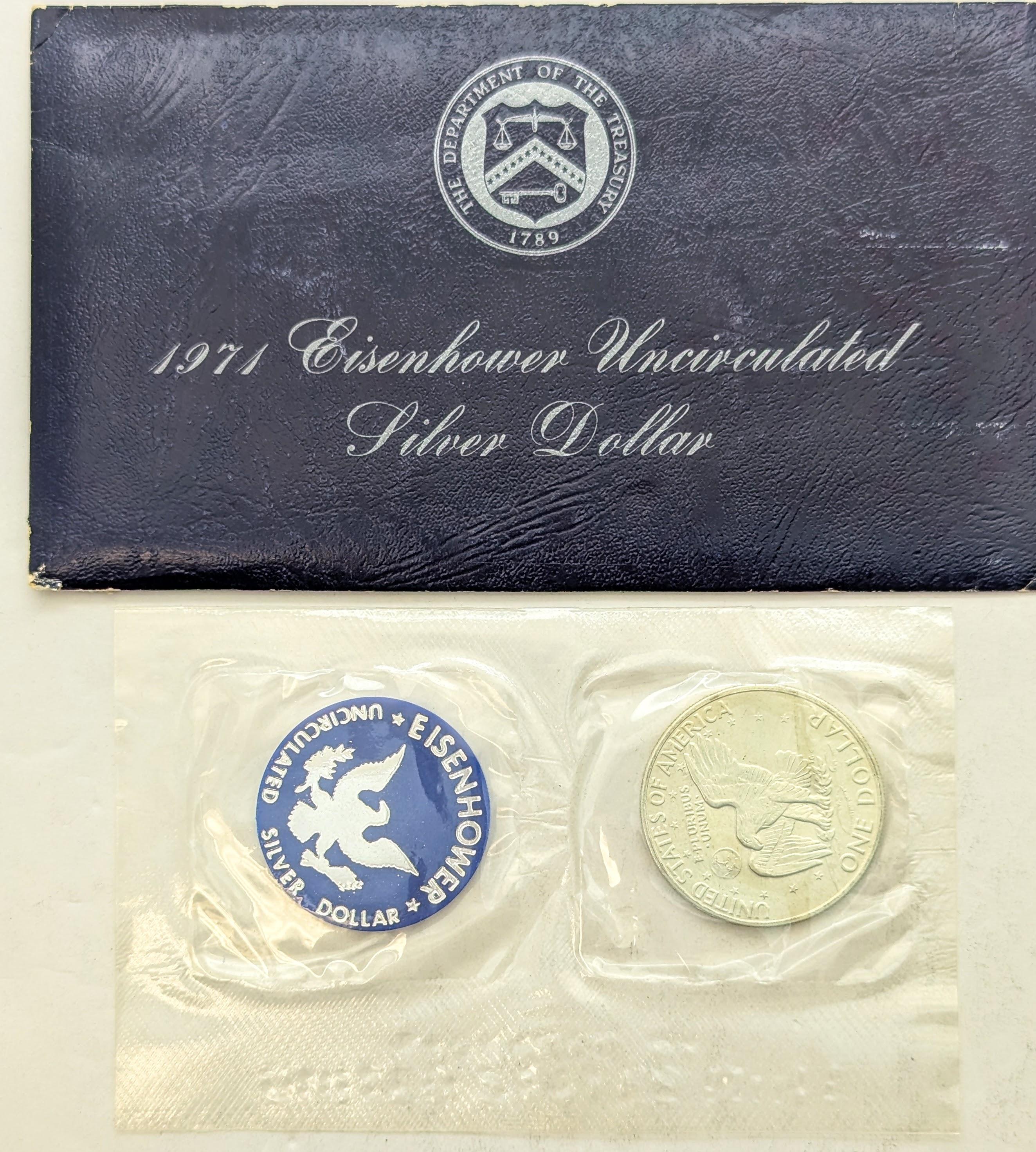 1971 Eisenhower " Ike" Uncirculated Silver Dollar