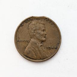 ERROR 1944 Lincoln Wheat Cent - Clipped Planchet