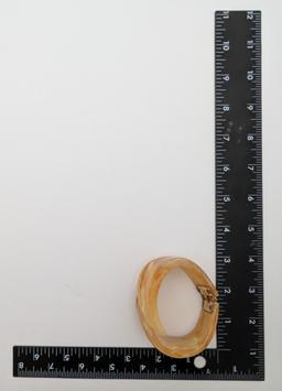 Vintage Butterscotch Bypass Bangle Bracelet - Lucite ?