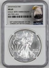 2016 NGC MS-69 30th Anniversary American Silver Eagle