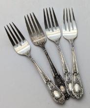 Lot of 4 Sterling Silver Fontaine by International Vintage Flatware Forks