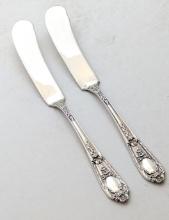 Lot of 2 Sterling Silver Fontaine by International Vintage Flatware Spreading Knives