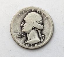 1938 Silver Washington Quarter