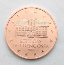 1 Ounce Fine .999 Copper Round - 2010 Schloss Guldengossa