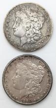 Lot of 2 Morgan Silver Dollar - 1900-O, 1900