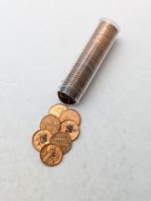 Tube of 50 - 1967 Lincoln Cents