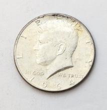 1964 Silver John F Kennedy Half Dollar