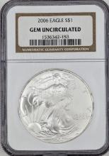 2006 NGC Gem Uncirculated American Silver Eagle