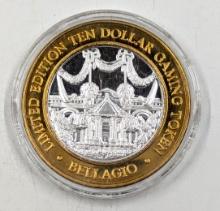 Las Vegas Bellagio Casino Collector Silver Token 1 of 3