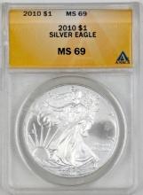 2010 Anacs MS-69 American Silver Eagle