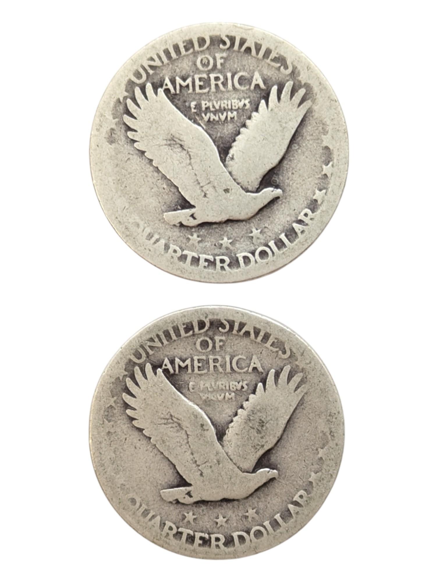 Lot of 2 Silver Standing Liberty Quarter - 1926(2)
