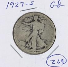 1927-S Silver Walking Liberty Half Dollar