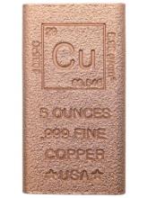 LARGE 5 Ounce Fine .999 Copper Bar - Element