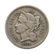 1871 Three Cent Nickel