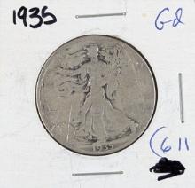 1935 Silver Walking Liberty Half Dollar