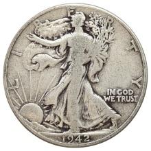 1942 Silver Walking Liberty Half Dollar