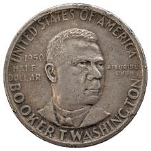 1950-S Silver Booker T Washington Half Dollar
