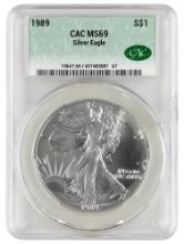 CAC 1989 MS69 American Silver Eagle Dollar