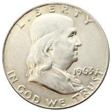 1963-D Silver Franklin Half Dollar
