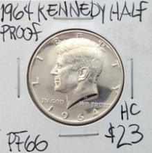 1964 Silver John F Kennedy Half Dollar - Proof