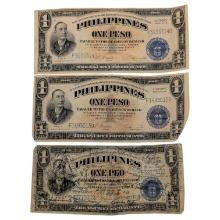 Lot of 3 Phillippines One Peso