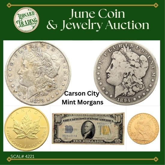 June Coin & Jewelry Auction