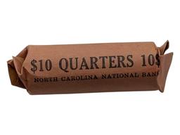 Roll of 40 Silver Washington Quarters - 1940s