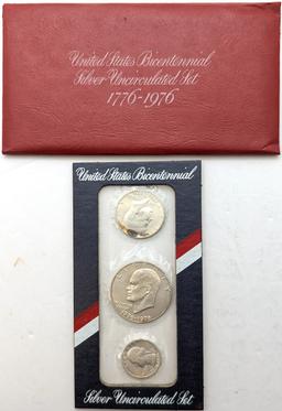 US Mint Bicentennial 3-Coin Silver Uncirculated Set