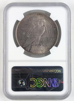 NGC 1922 MS 61 Toned Peace Dollar