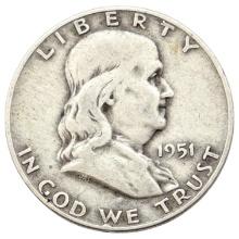 1951-D Silver Franklin Half Dollar