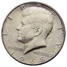 1968-D Silver John F Kennedy Half Dollar