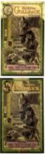 Lot of 2 - 1/2 Florida Goldbacks - 1/2000th Troy Ounce 24K Gold