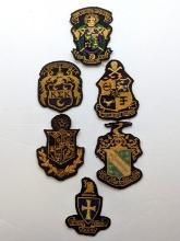 Lot of 6 Vintage Men's Fraternity Patches