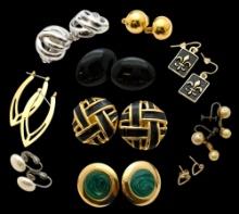 Lot of 10 Vintage Ladies Earrings