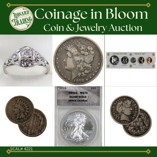 Coinage in Bloom - Coin & Jewelry Auction