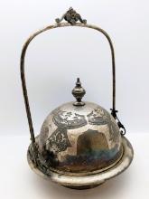 Beautiful Antique Covered Footed Butter Dish by Simpson Hall